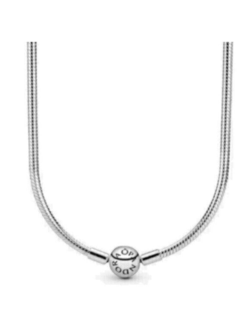 NWT Pandora Moments Snake Silver Chain Necklace Class 50cm Chain Necklace Round
